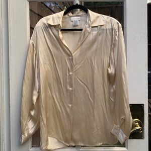 Silk button down